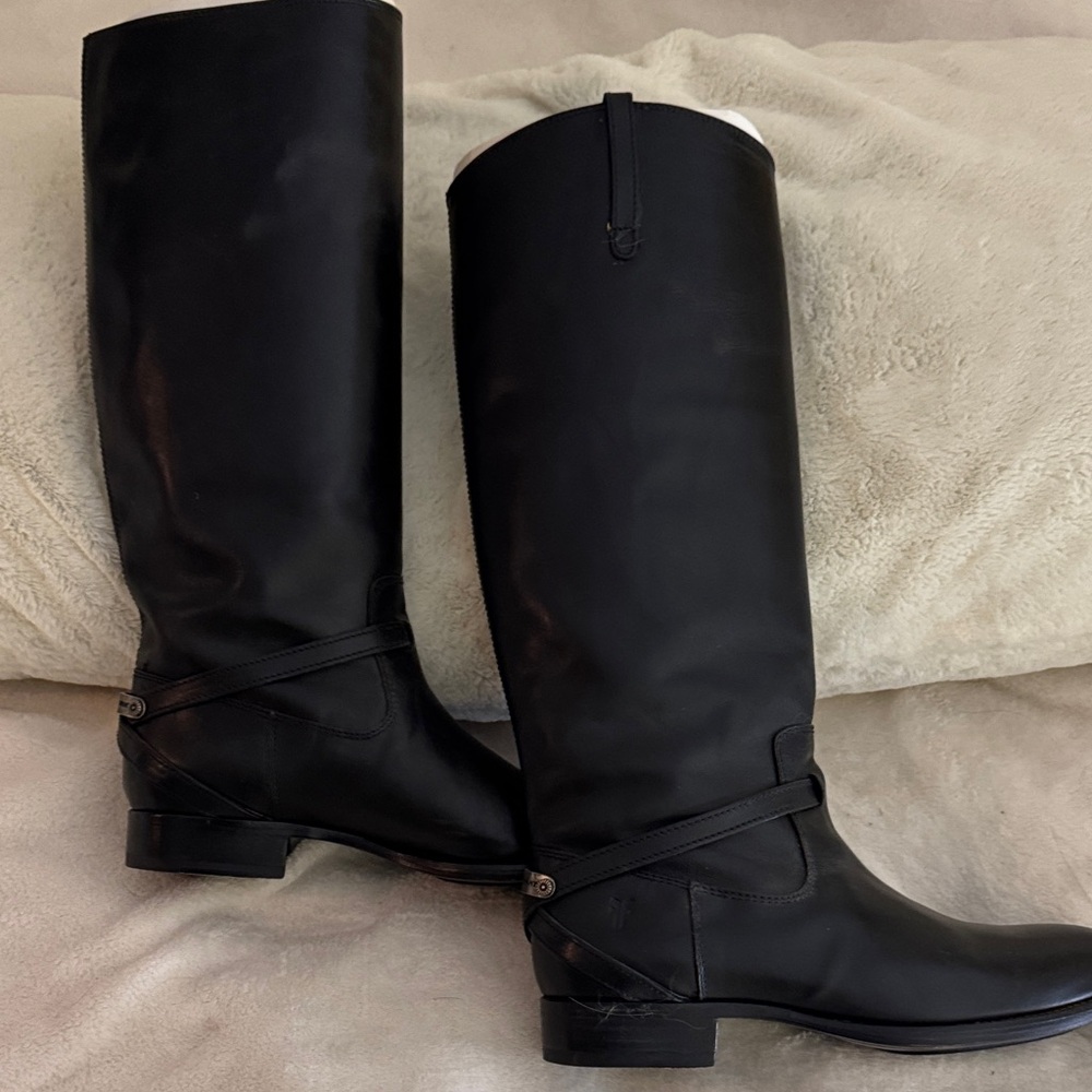Frye Black Over the Knee Leather Boots
